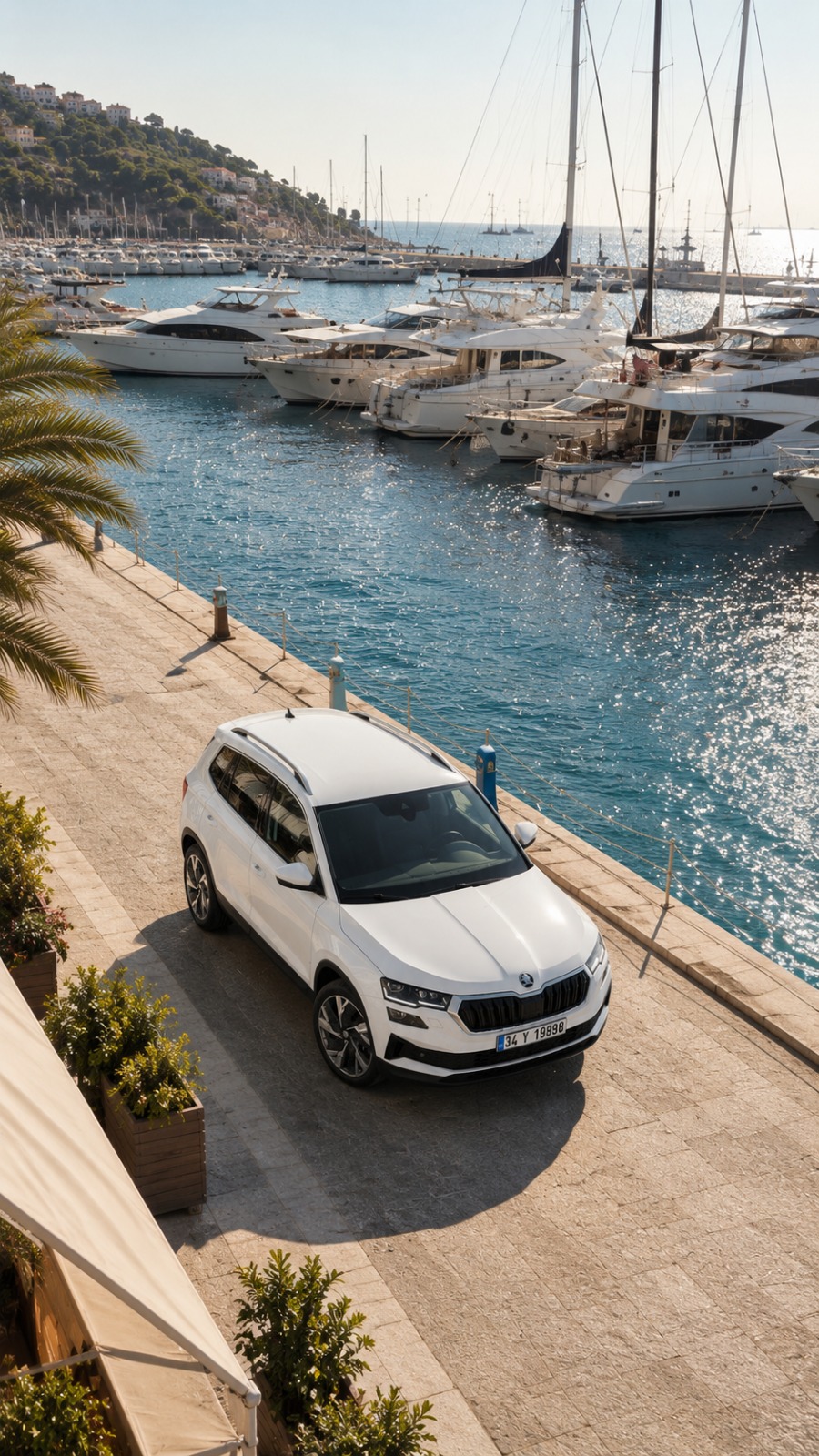 Škoda Karoq white front detail