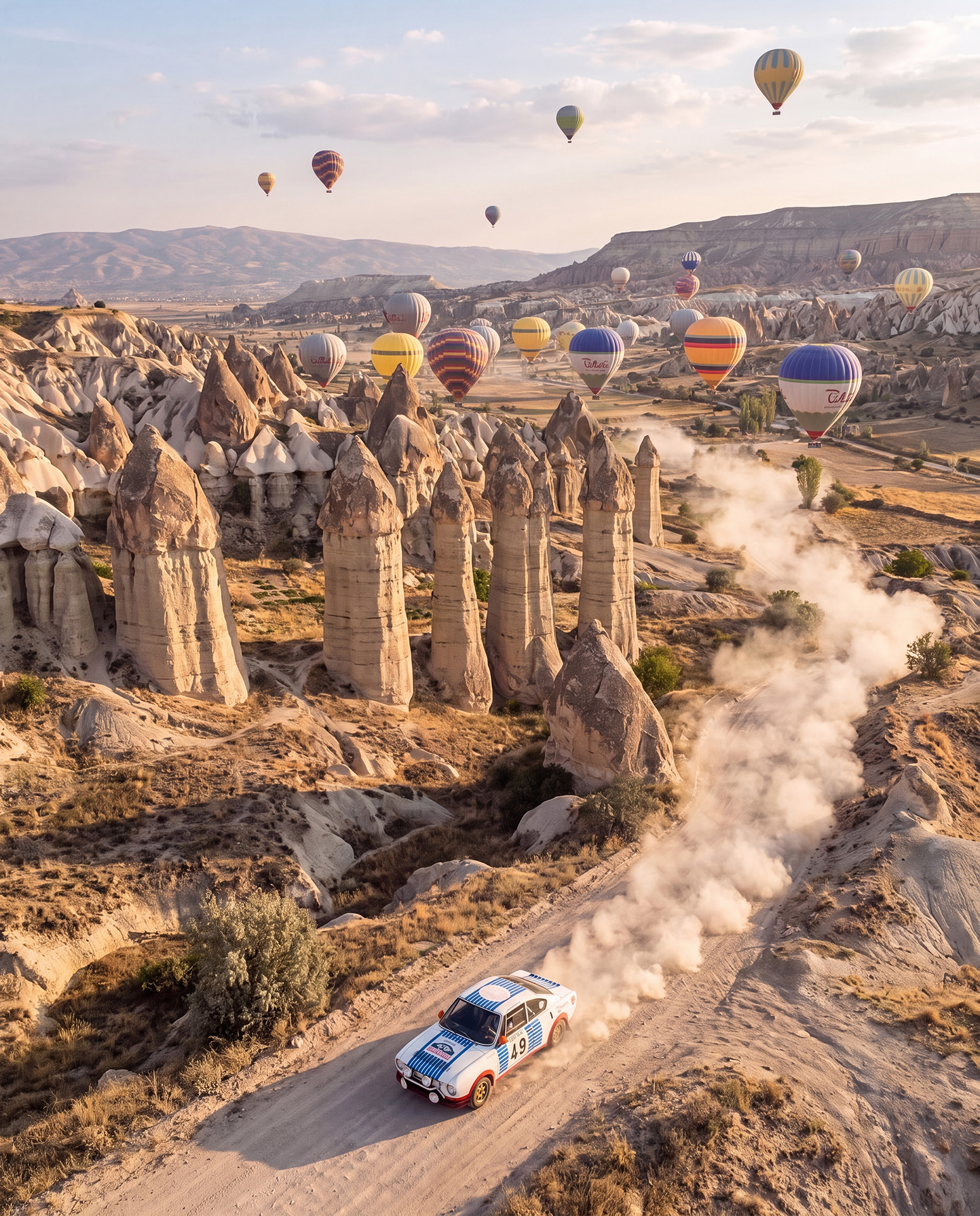 Škoda 130 RS rally car aerial